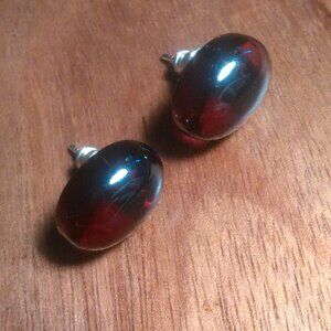 Baltic Amber Sterling Silver Stud Earrings